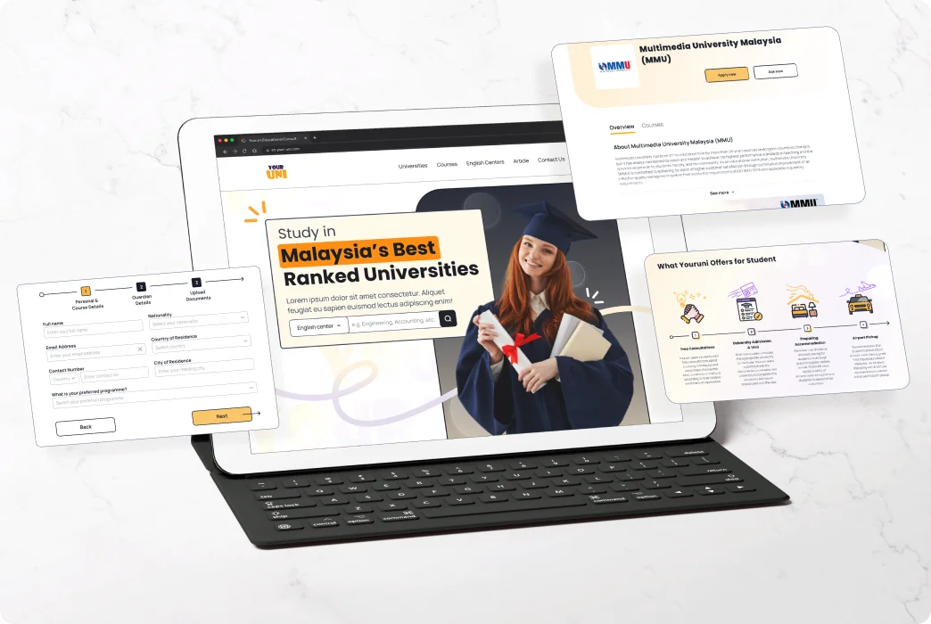 Youruni Website & Web Application